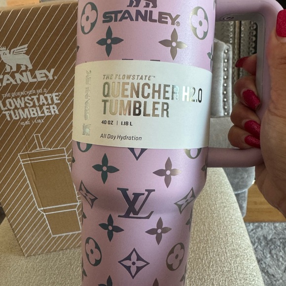 Stanley Tumbler in Pastel Purple with LV designs. New. - Picture 3 of 6